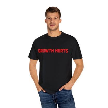 Unisex Growth Hurts T-shirt - Motivational Black Tee for Personal Growth, Fitness, and Inspiration